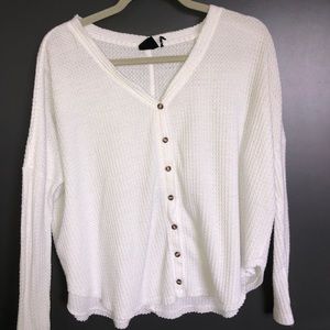 Urban white button down sweater
